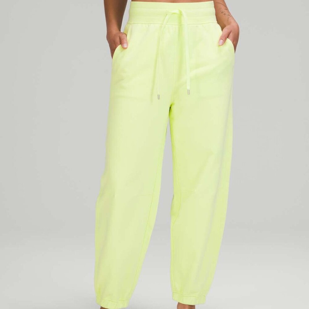Lululemon Relaxed Fit Super-High Rise French Terry Full Length Jogger Size 6 - Picture 2 of 9